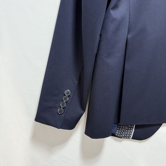 Zara Man Blazer Mens  Size 44 Navy Blue Suit Jacket Two Button - Picture 7 of 16